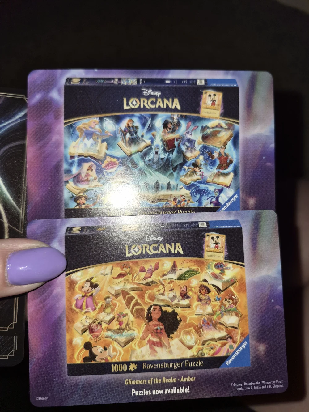 Disney Trading Card Lot - Purple, Green, Blue, Yellow